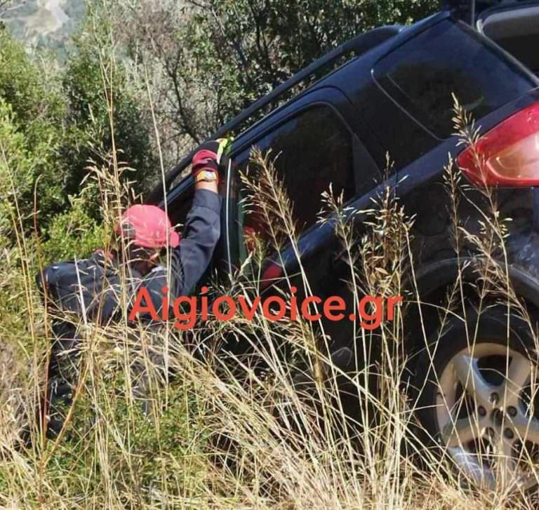 Καθολικό: Απεγκλωβισμός συνταξιούχου που έφυγε με το όχημα προς τον γκρεμό-(ΦΩΤΟ)