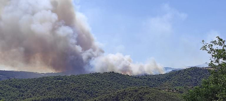 Φωτιά κοντά σε σπίτια στην Κορινθία – Επιχειρούν 11 αεροσκάφη, 5 ελικόπτερα, 60 πυροσβέστες